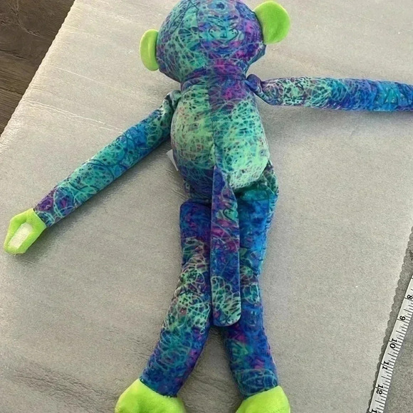 ❤️2/$20❤️[19”]Fiesta Blue/ Green Monkey Plush Stuffed  Animal Scribbleeze. - Picture 5 of 5